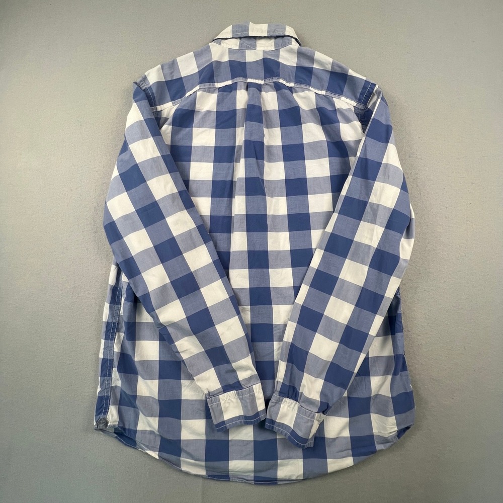 Gap Button Down Shirt Mens Large Blue Buffalo Check Plaid Cotton Casual Classic - Picture 3 of 12